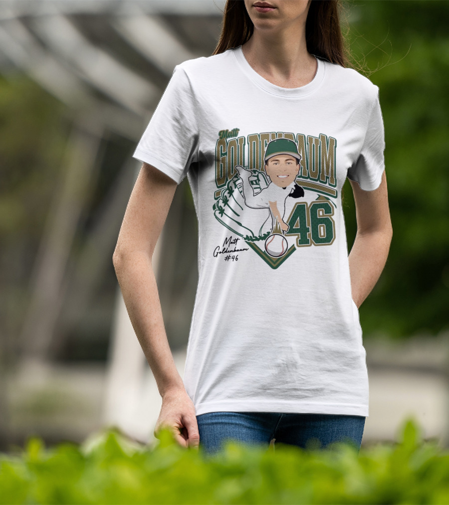 Matt Goldenbaum 46 Baseball Glove Illustration 2025 T-Shirt