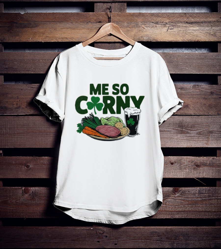 Me So Corny Corned Beef Cabbage St Patrick’s Day Shamrock Plate T-Shirt