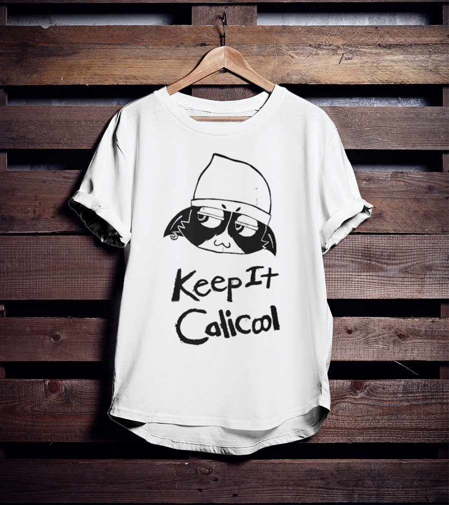 Meowskulls Keep It Calicool With Cool Cat In Beanie T-Shirt