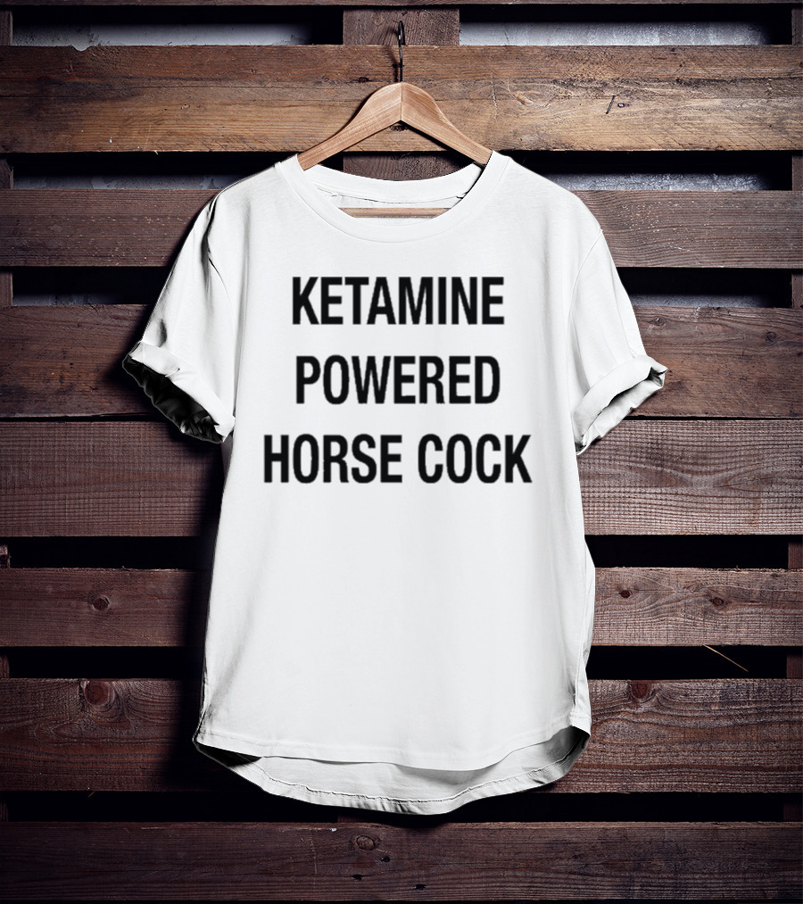 Microplastics Envelope Filter Ketamine Powered Horse Cock T-Shirt