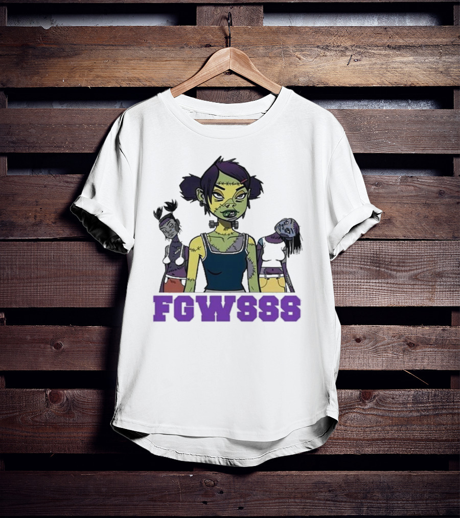 Mindless Self Indulgence FGWSSS Zombie Character With Purple Text T-Shirt