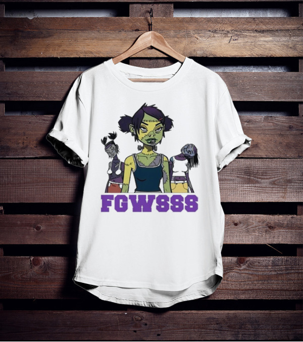 Mindless Self Indulgence FGWSSS Zombie Character With Purple Text T-Shirt