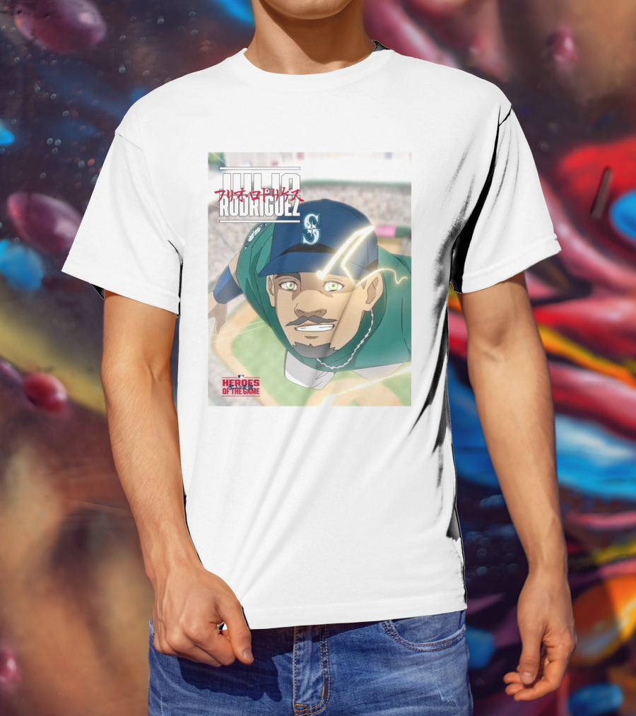 Seattle Mariners Julio Rodriguez Anime Heroes Of The Game MLB J-Rod T-Shirt