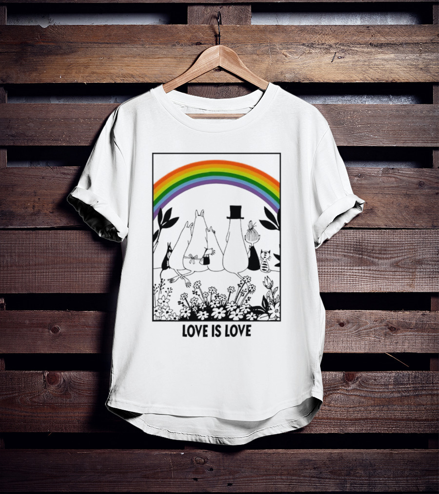 Moomin Rainbow Pride Love Is Love T-Shirt