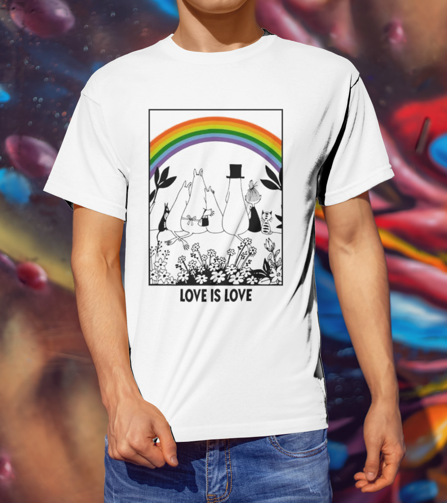 Moomin Rainbow Pride Love Is Love T-Shirt