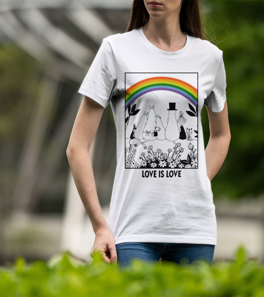 Moomin Rainbow Pride Love Is Love T-Shirt