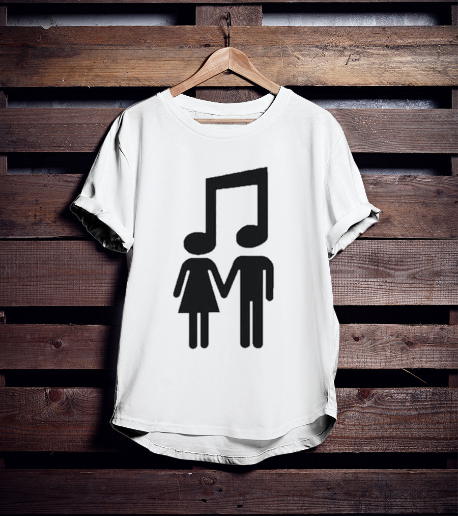 Music Note Couple Holding Hands T-Shirt