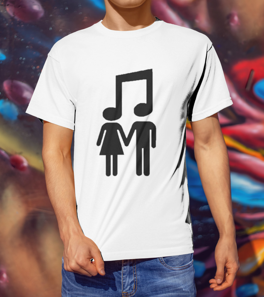 Music Note Couple Holding Hands T-Shirt