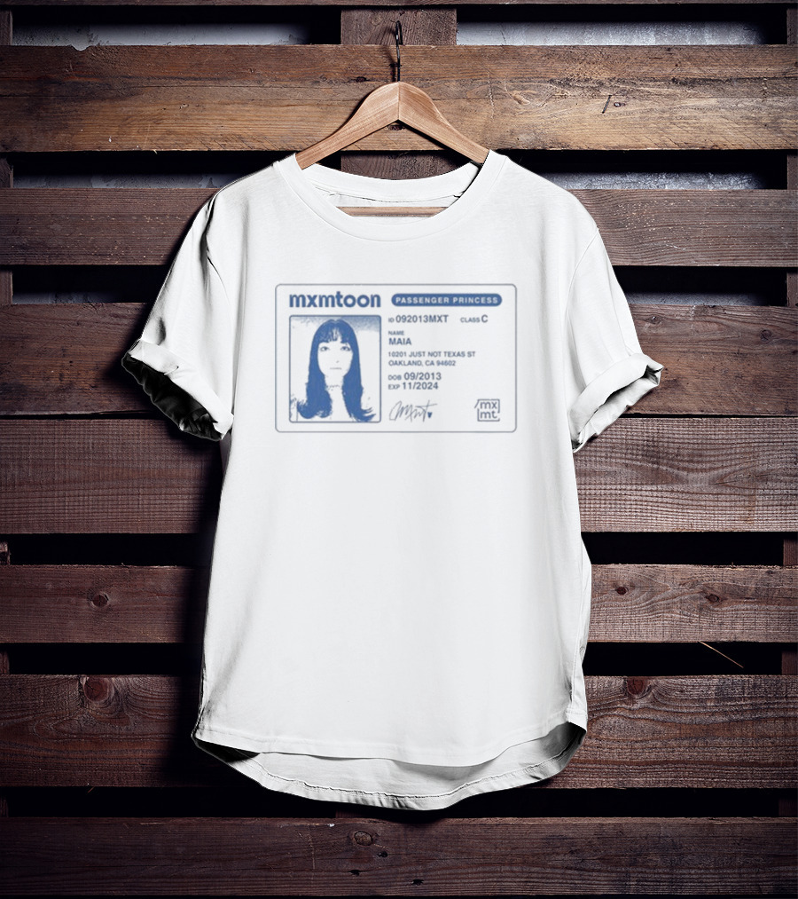 Mxmtoon License Passenger Princess Permit Identification T-Shirt