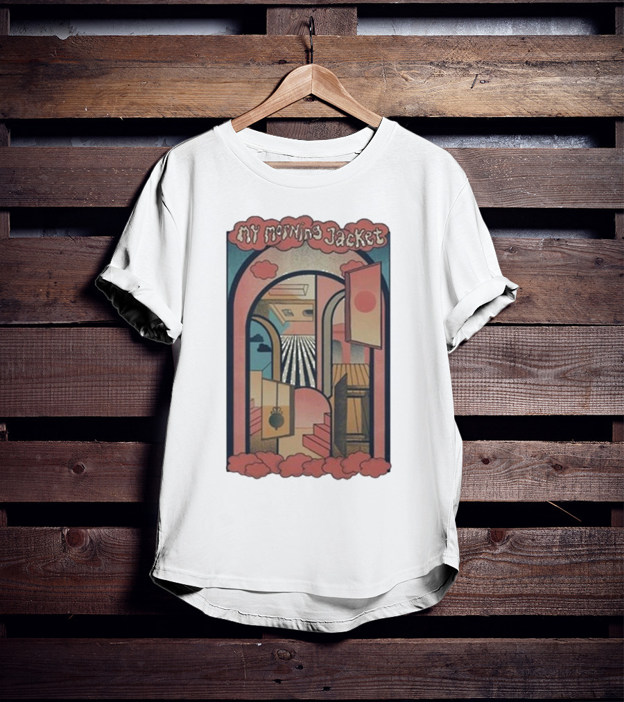 My Morning Jacket Surreal Archway And Stairs Retro Album Art T-Shirt