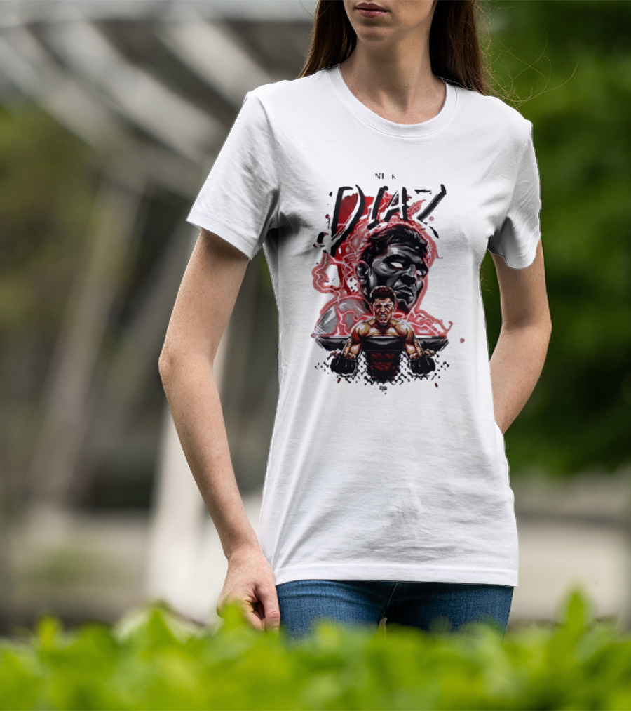 Nate Nick Diaz Electric Aura Fight Scene T-Shirt