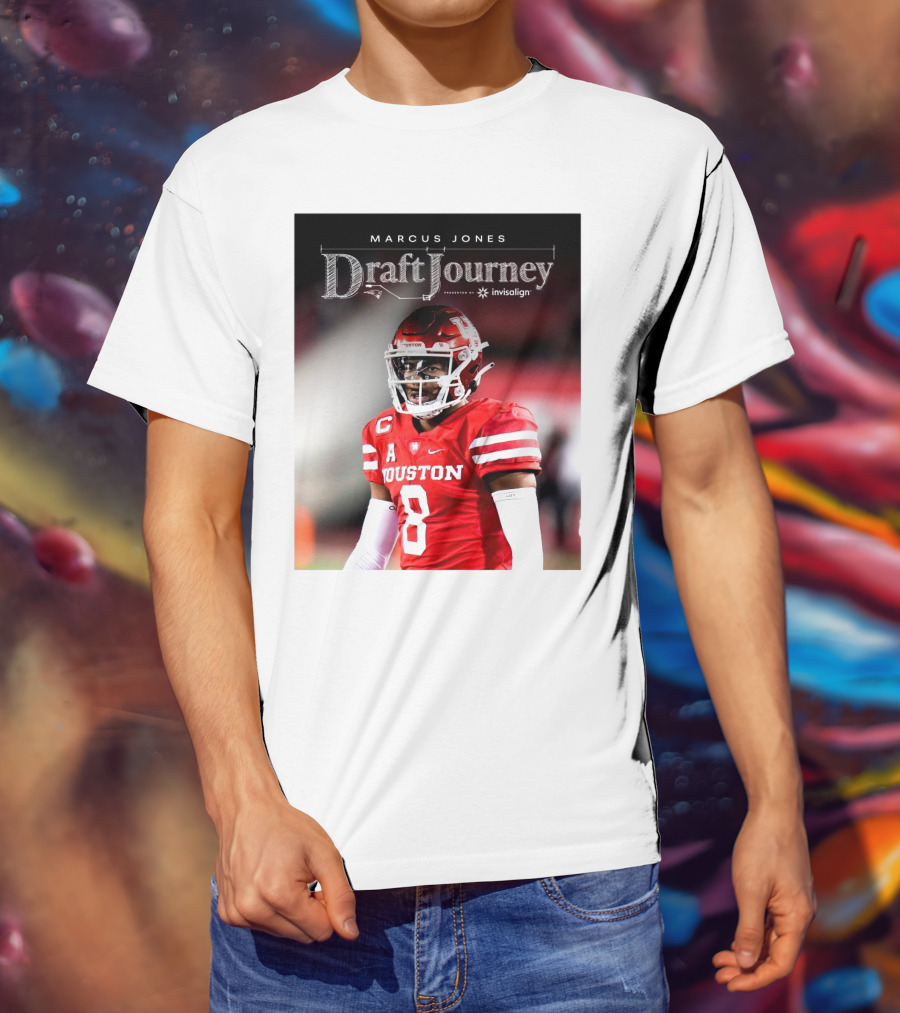 Marcus Jones New England Patriots NFL Draft Journey Houston Football T-Shirt