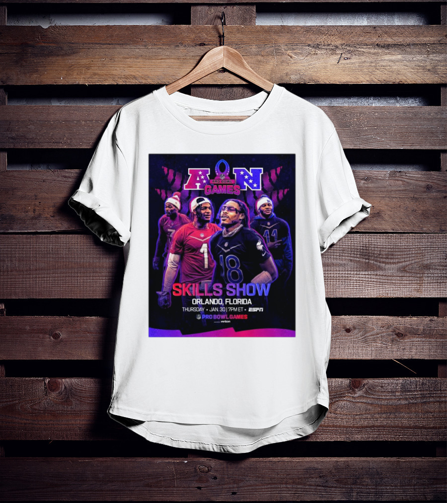 NFC And AFC NFL Pro Bowl Games 2025 Skills Show Orlando Florida January 30 ESPN T-Shirt