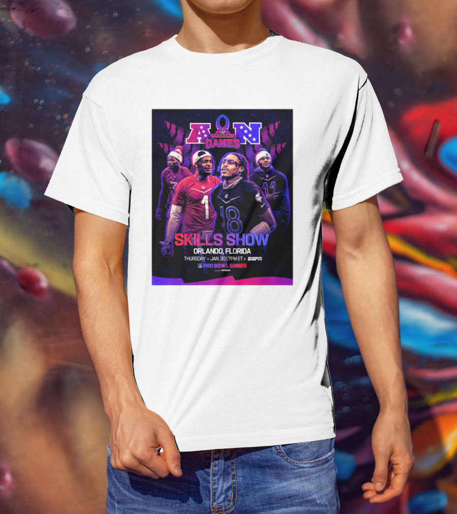 NFC And AFC NFL Pro Bowl Games 2025 Skills Show Orlando Florida January 30 ESPN T-Shirt
