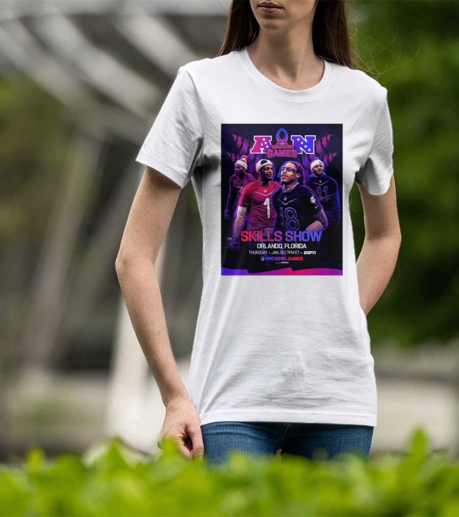 NFC And AFC NFL Pro Bowl Games 2025 Skills Show Orlando Florida January 30 ESPN T-Shirt