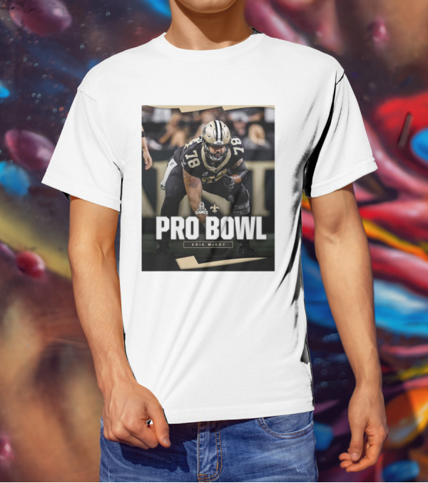 NFL Pro Bowl Games 2025 New Orleans Saints Erik McCoy 78 T-Shirt