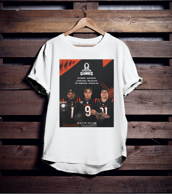 Pro Bowl Games 2025 Joe Burrow Ja’marr Chase Trey Hendrickson Jan 30 Feb 2 Bengals NFL T-Shirt