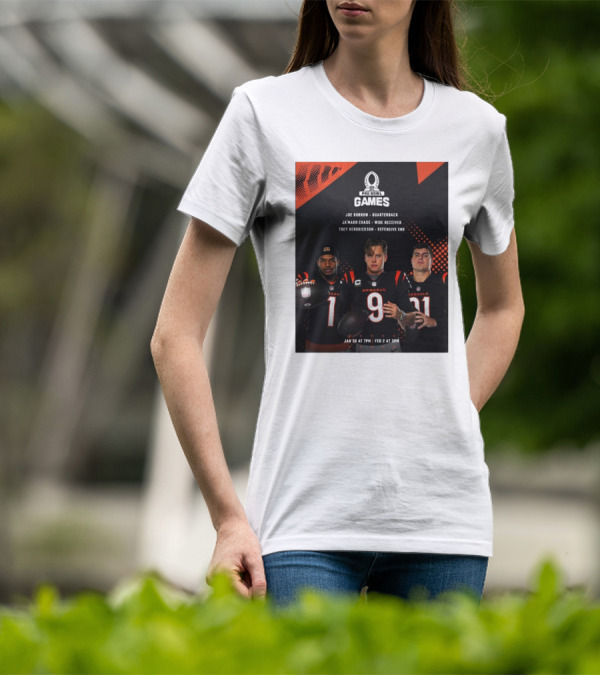 Pro Bowl Games 2025 Joe Burrow Ja’marr Chase Trey Hendrickson Jan 30 Feb 2 Bengals NFL T-Shirt