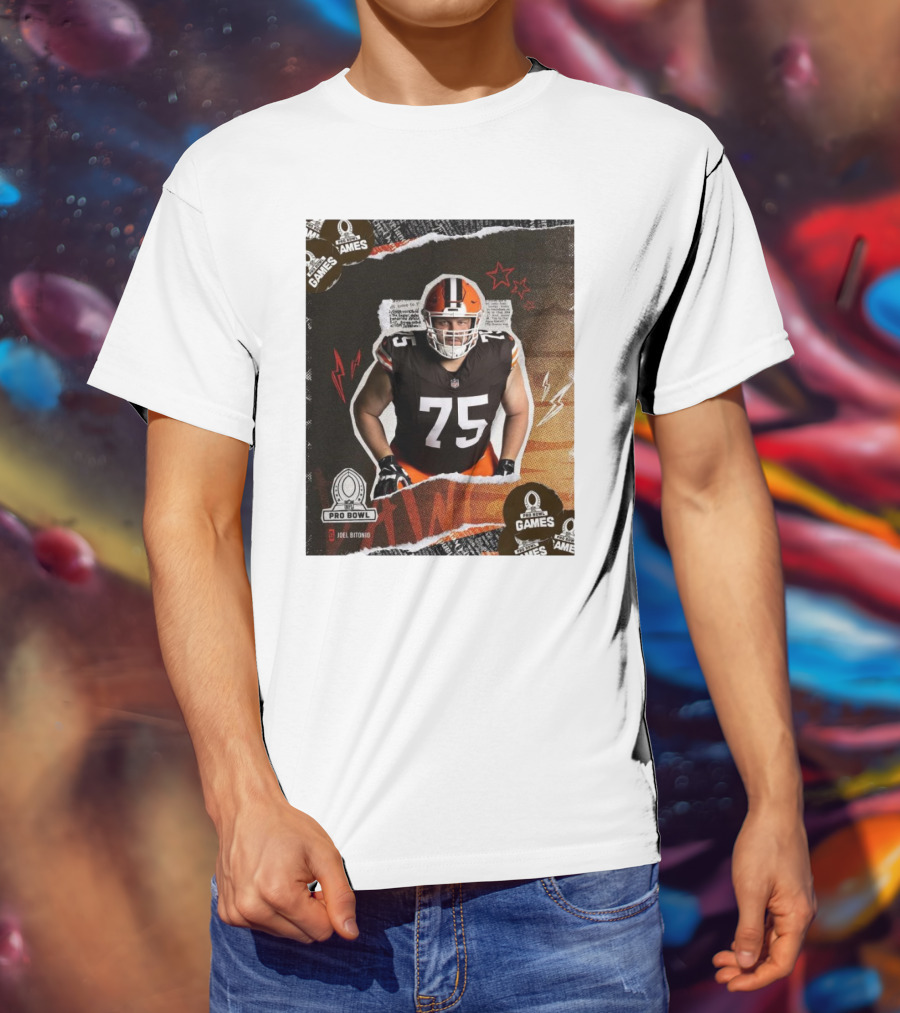 NFL Pro Bowl Games 2025 Joel Bitonio Cleveland Browns 75 T-Shirt