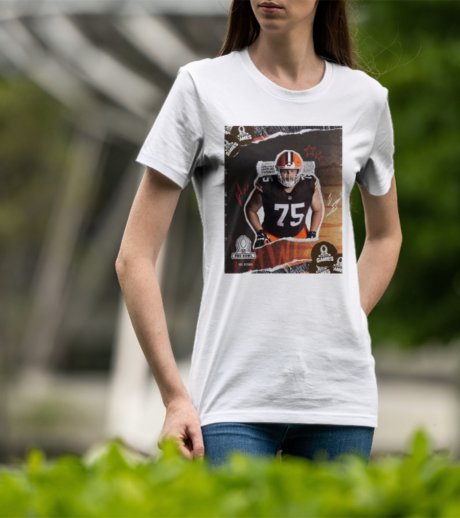 NFL Pro Bowl Games 2025 Joel Bitonio Cleveland Browns 75 T-Shirt