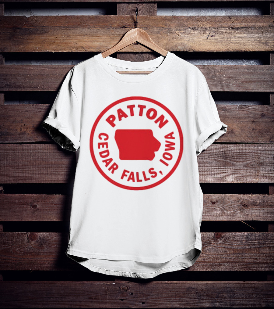 Patton Cedar Falls Iowa Map Circle T-Shirt