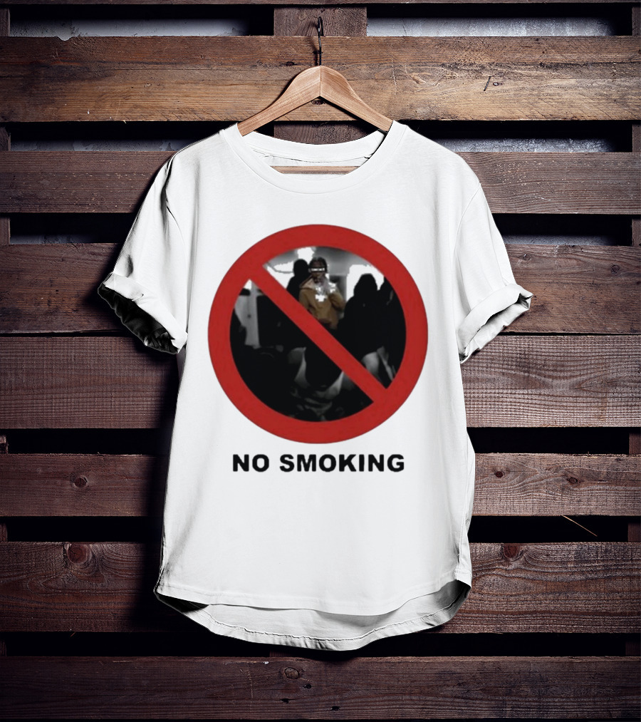 No Smoking Circle Icon With Anonymous Figure T-Shirt