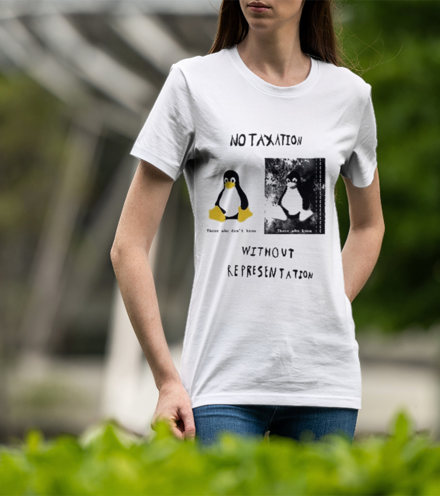 No Taxation Without Representation Unhappy Feet Penguin T-Shirt