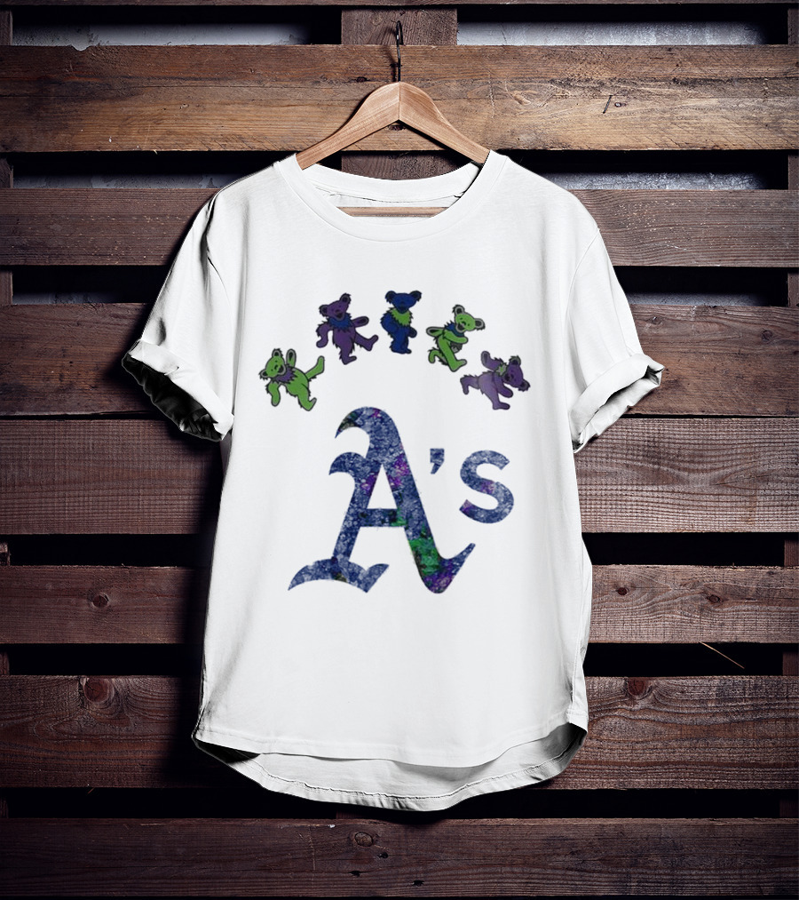 Oakland Athletics Grateful Dead Dancing Bears 2025 T-Shirt