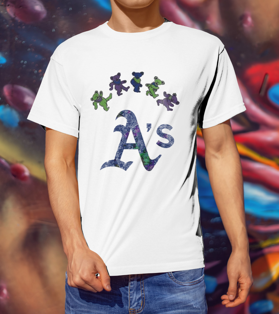 Oakland Athletics Grateful Dead Dancing Bears 2025 T-Shirt
