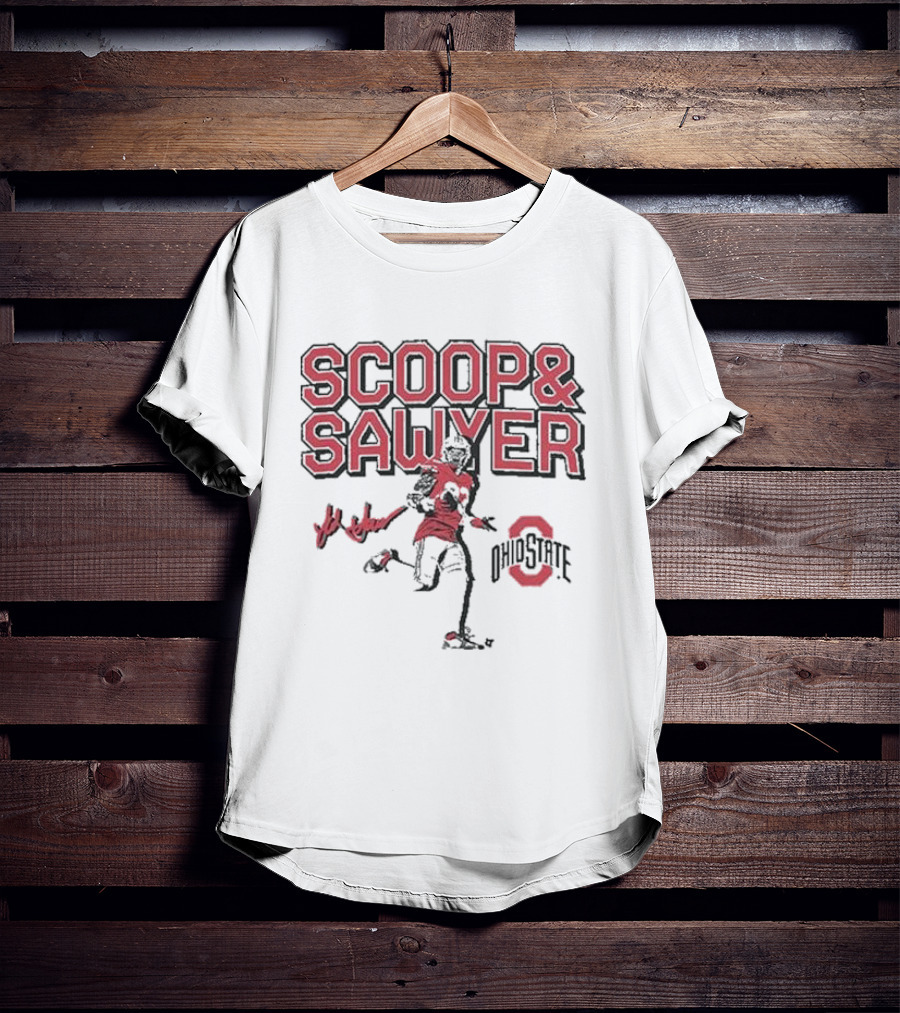 Ohio State Jack Sawyer Scoop And Sawyer Buckeyes Football T-Shirt