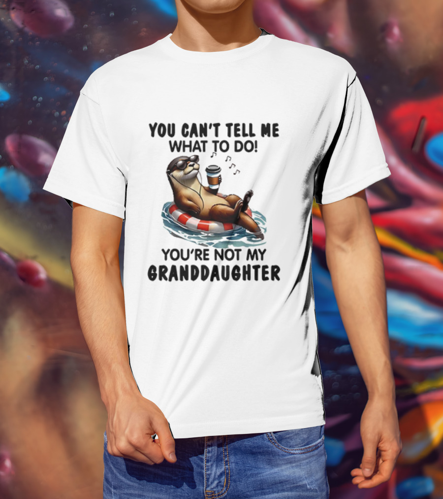 Otter You Can’t Tell Me What To Do Chill Floating On Water With Drink T-Shirt