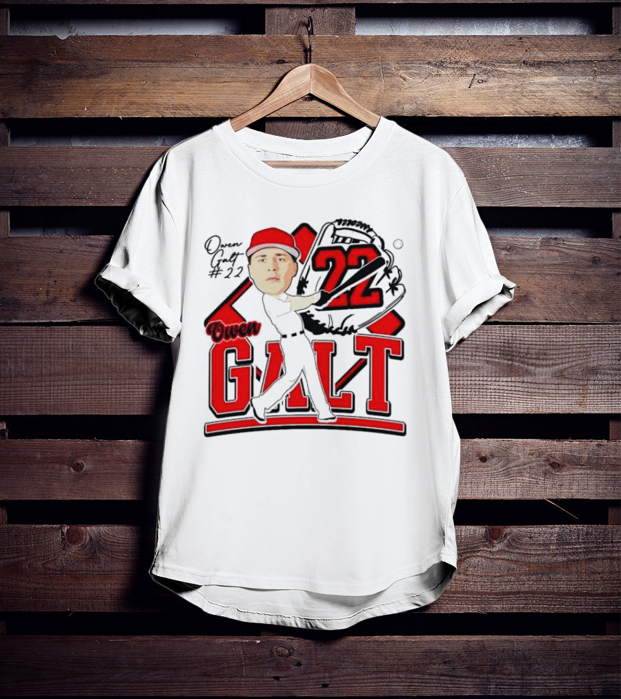 Owen Galt 22 Louisiana Ragin Cajuns Baseball Player Caricature T-Shirt