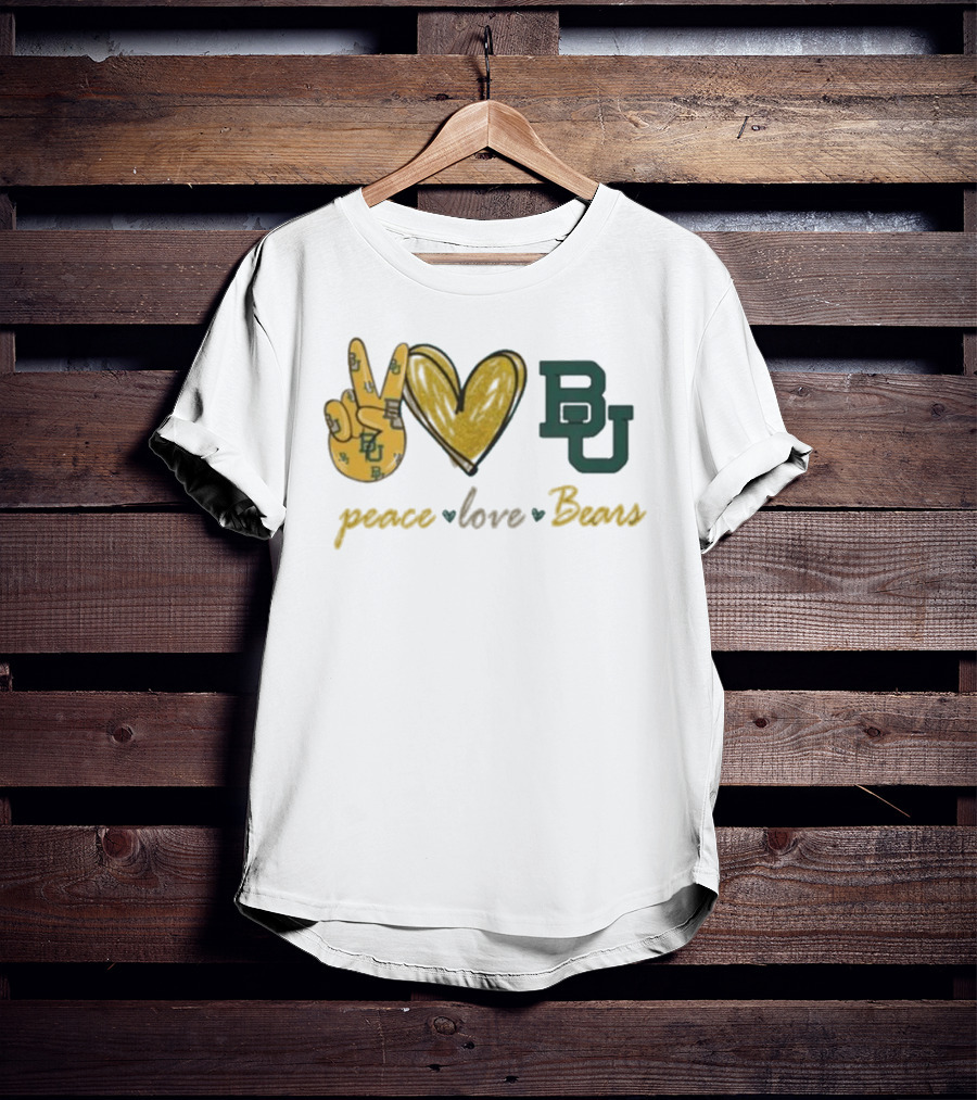 Peace Love BU Bears T-Shirt