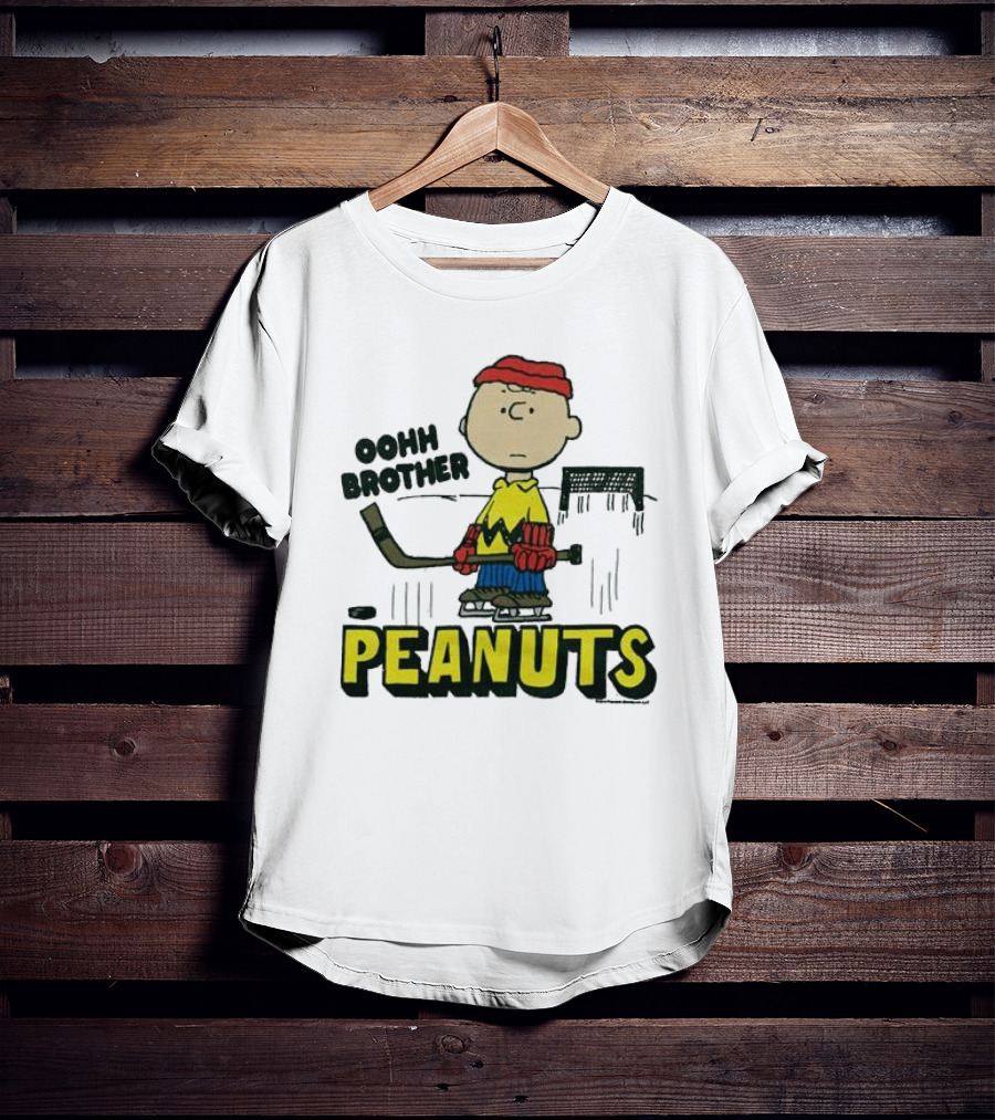 Peanuts Charlie Brown Oohh Brother Hockey Player T-Shirt
