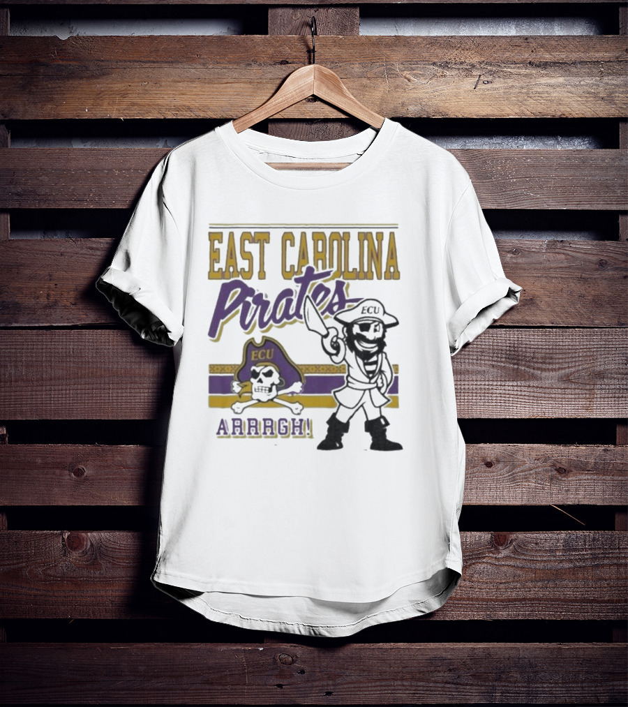 East Carolina Pirates ECU Arrrgh Retro Mascot 2025 T-Shirt