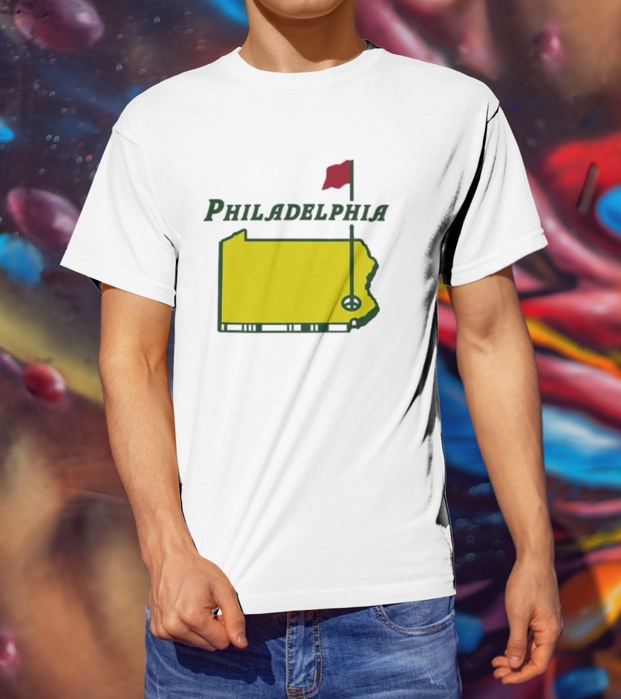 Philadelphia Masters Golf Pennsylvania Flagstick Icon T-Shirt