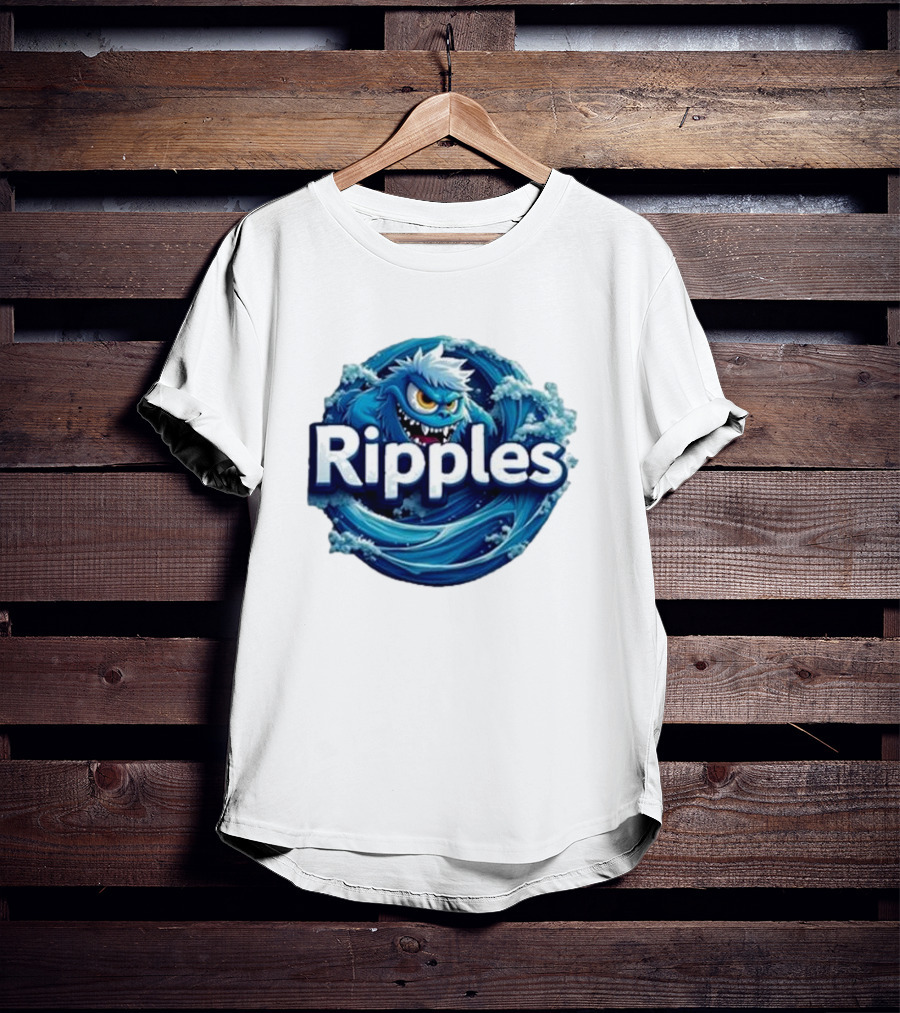 Ripples Monster Blue Waves Creature T-Shirt