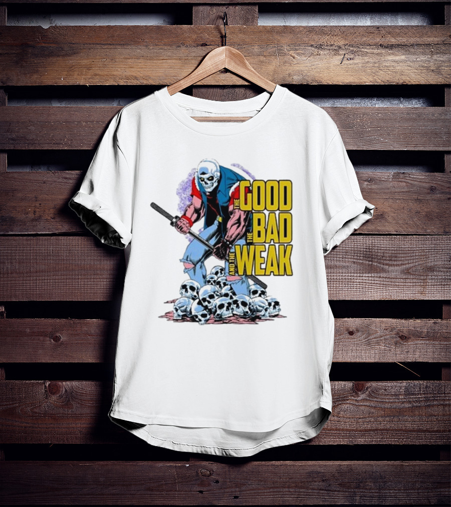 Raskolapparel The Good The Bad The Weak Skull Warrior With Bat T-Shirt