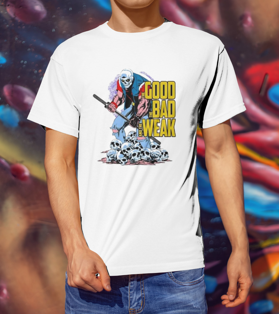 Raskolapparel The Good The Bad The Weak Skull Warrior With Bat T-Shirt