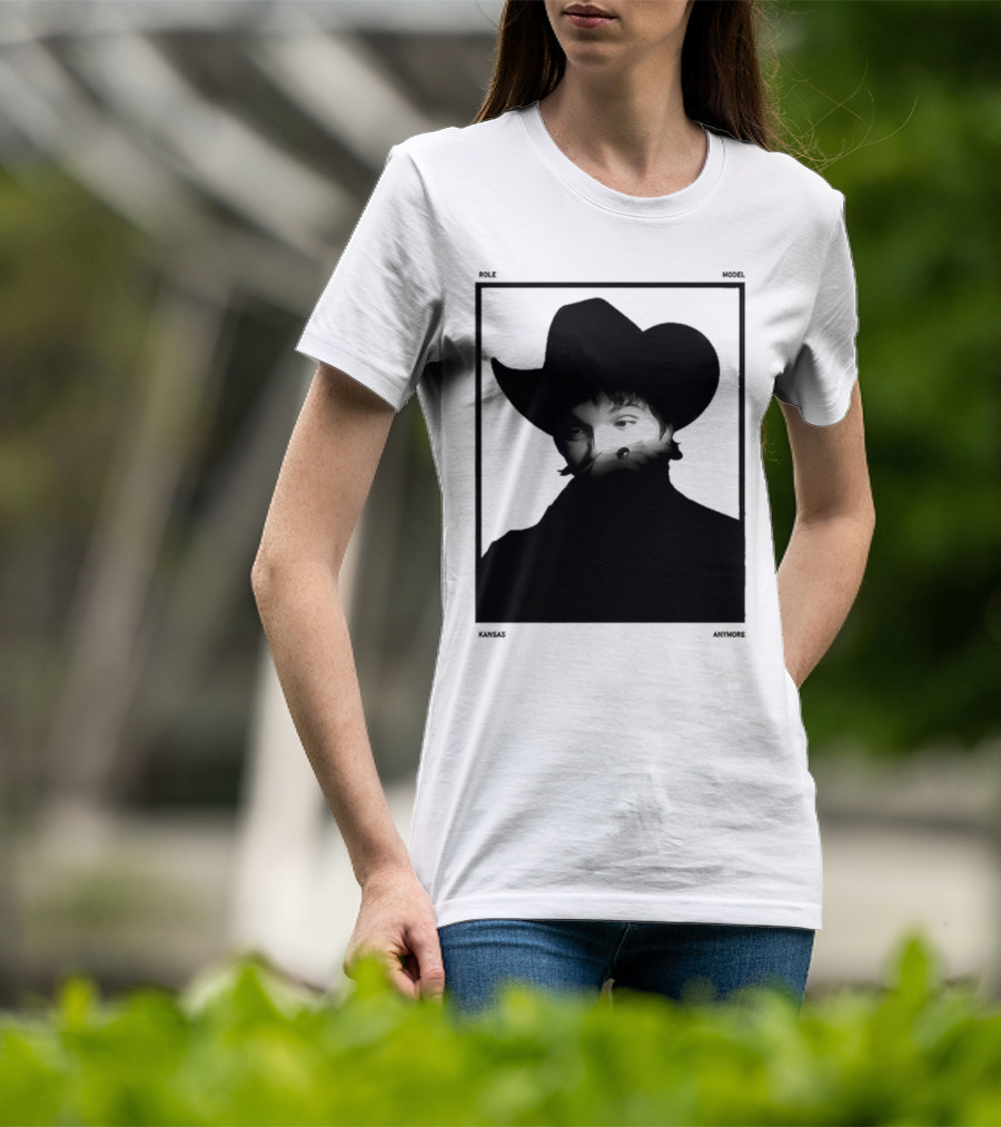 Role Model Anymore Kansas Cowboy Hat Boyfriend Fit Girls T-Shirt