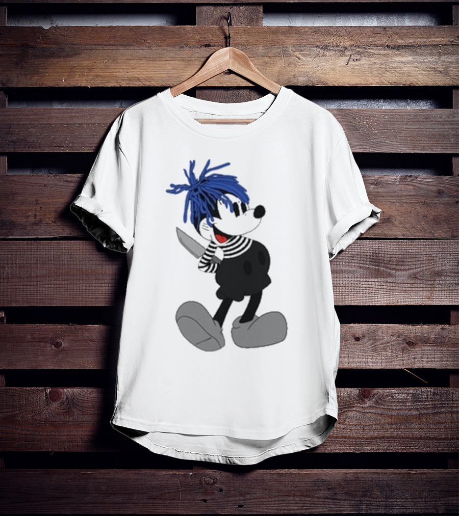 Revenge X Sad Knife Character With Blue Hair And Red Eyes T-Shirt