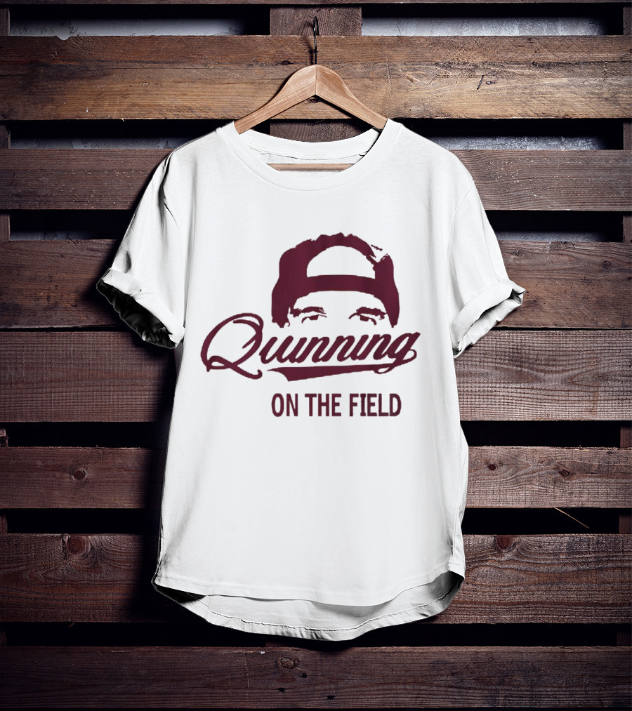 Quinning On The Field Featuring Iconic Backwards Cap Style T-Shirt