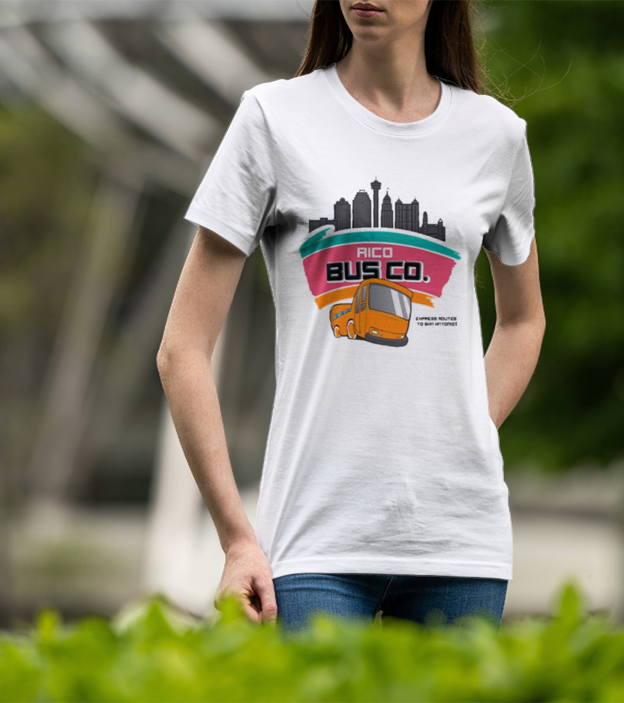 Rico Bus Co. Cypress Routes To San Antonio Skyline Bus Journey T-Shirt