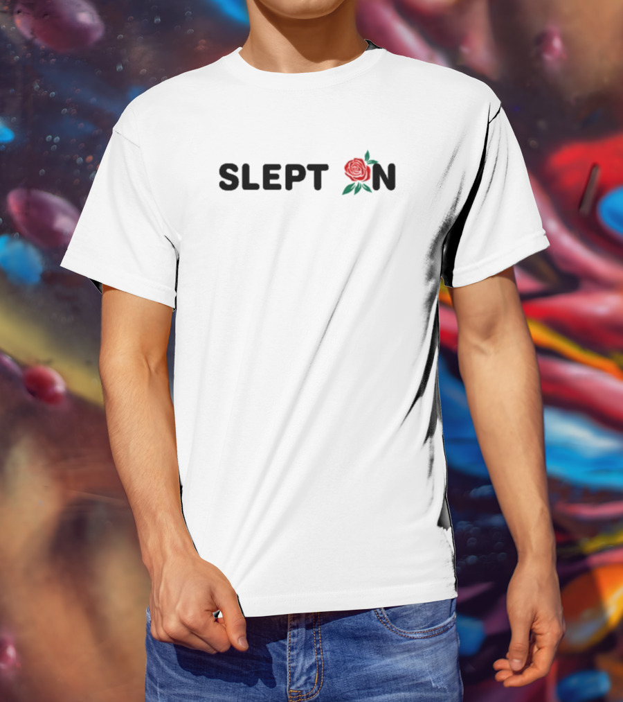 Ryan Clark Wearing Slept On Vintage Floral Rose Motif T-Shirt