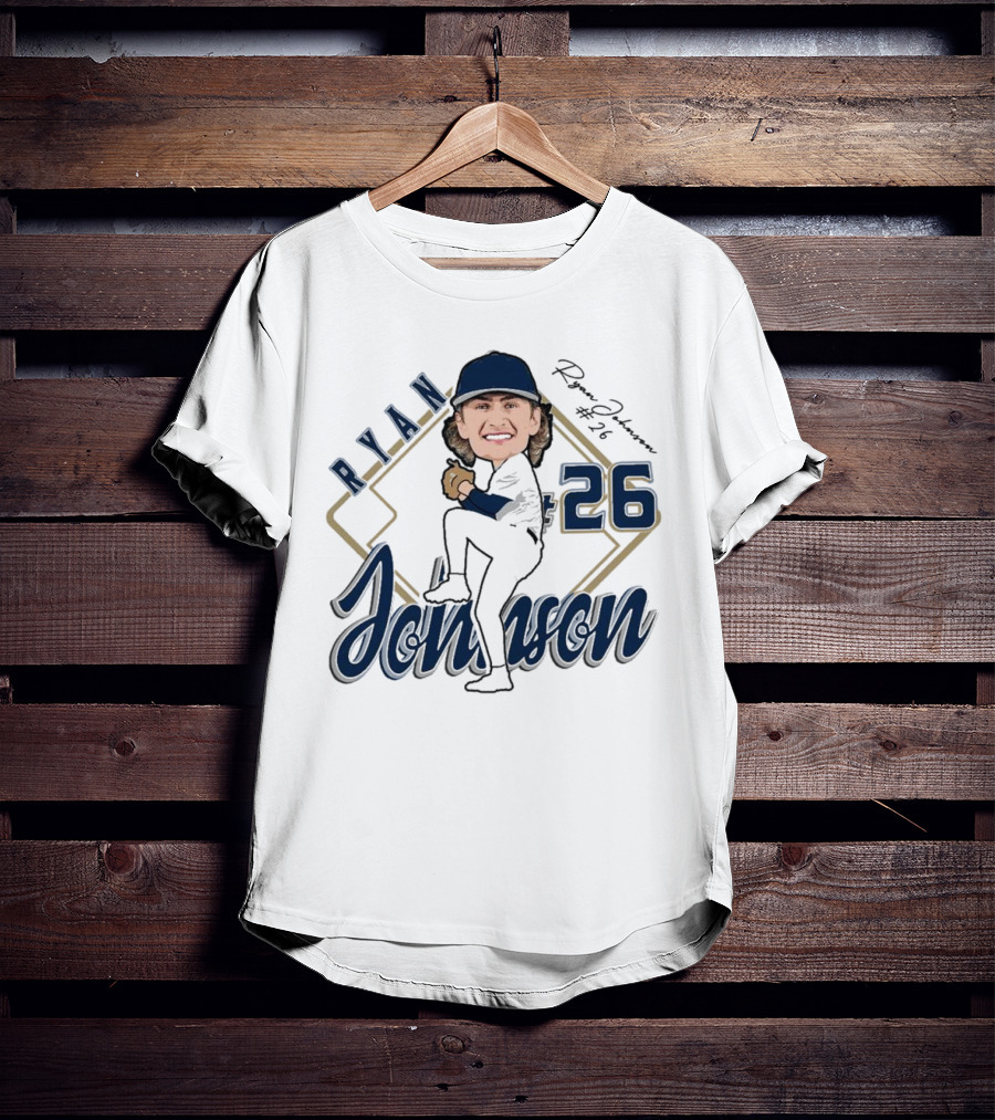 RYAN 26 Baseball Player Illustration 2025 T-Shirt