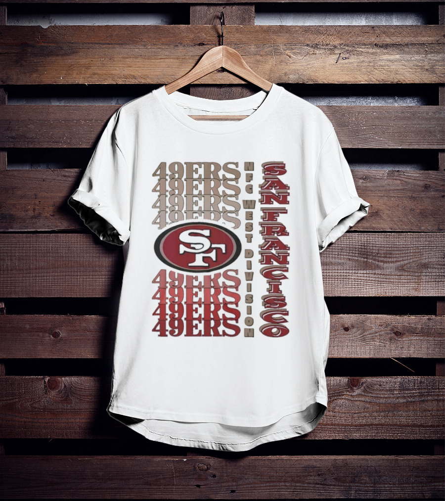 San Francisco 49ers NFC West Division 49ers SF Logo T-Shirt