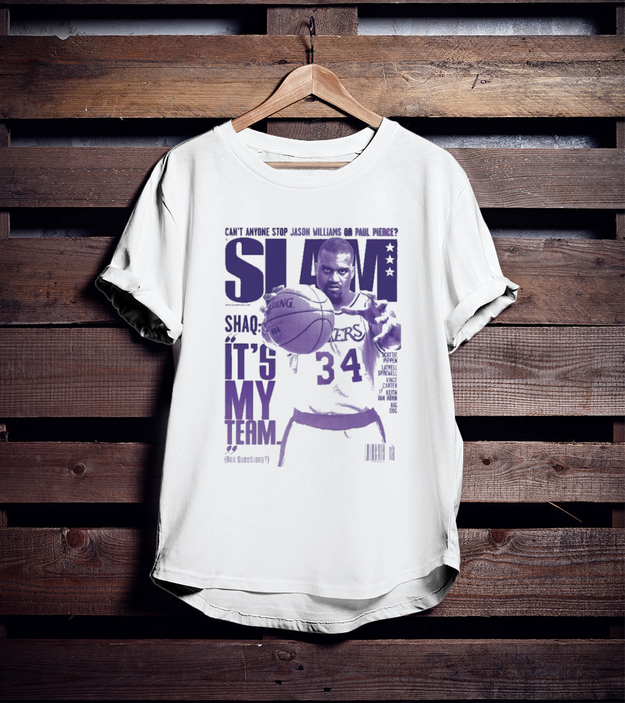 SLAM Shaquille O’Neal Lakers It's My Team 34 T-Shirt