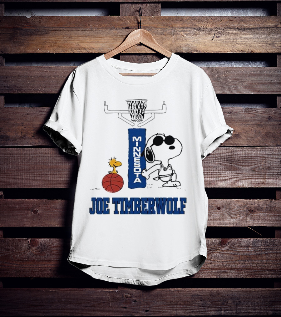 Snoopy Joe Cool Minnesota Timberwolf Basketball T-Shirt
