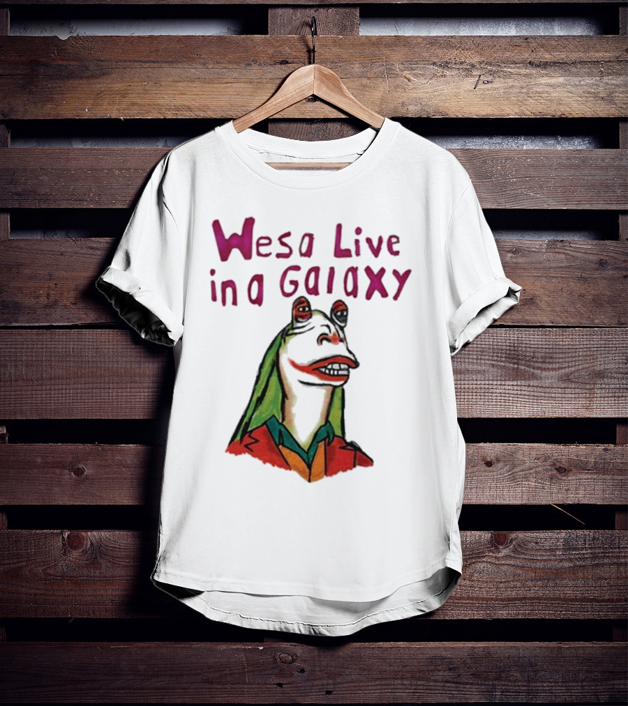 Wesa Live In A Galaxy Alien Cartoon Style T-Shirt