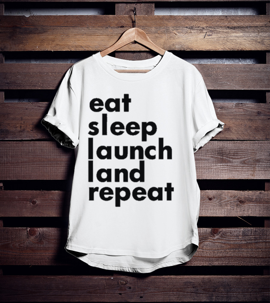 Space Chick Jen Eat Sleep Laugh Repeat T-Shirt